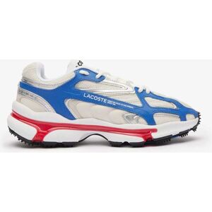 Lacoste Mens L003 2k24 Trainers In White Blue Red Leather - Size Uk 10.5