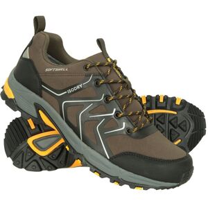 Mountain Warehouse 'Shadow' Mens Softshell Shoes Isodry Upper Waterproof Hiking Footwear Green Textile - Size Uk 13