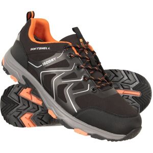 Mountain Warehouse 'Shadow' Mens Softshell Shoes Isodry Upper Waterproof Hiking Footwear Black Textile - Size Uk 7