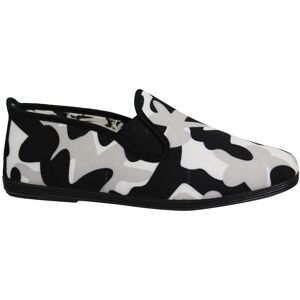 Flossy Style Camouflage Mens Camo Plimsolls - Black/white Textile - Size Uk 2.5 Flossy Style Camouflage Mens Camo Plimsolls - Black/white Textile - Size Uk 2.5
