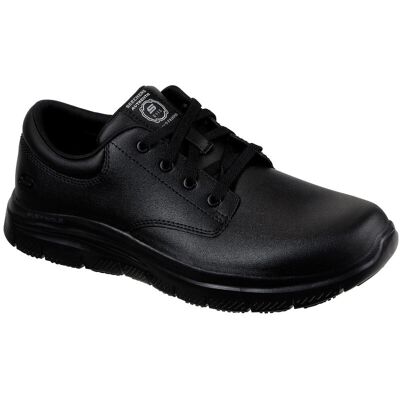Skechers Mens Flex Advantage Fourche Leather Trainers - Black - Size Uk 6 Skechers Mens Flex Advantage Fourche Leather Trainers - Black - Size Uk 6