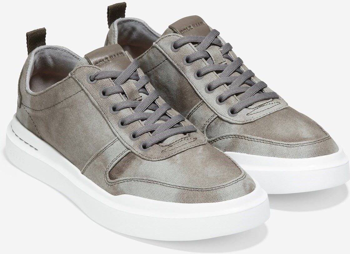 Cole Haan Grandpro Rally Canvas 100% Cotton Mens Greenleaf/optic White Trainers - Green - Size Uk 8