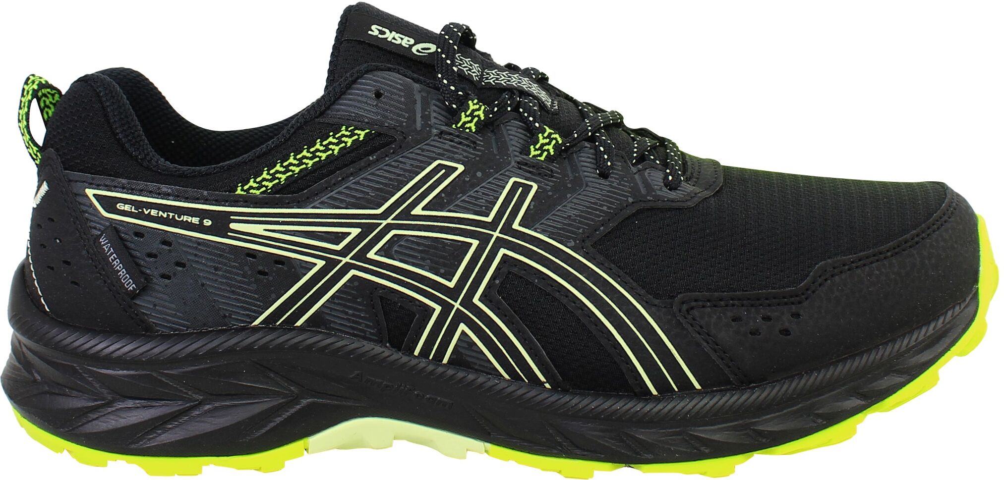 Asics Gel-Venture 9 Waterproof Mens Black Running Shoes - Size Uk 11.5