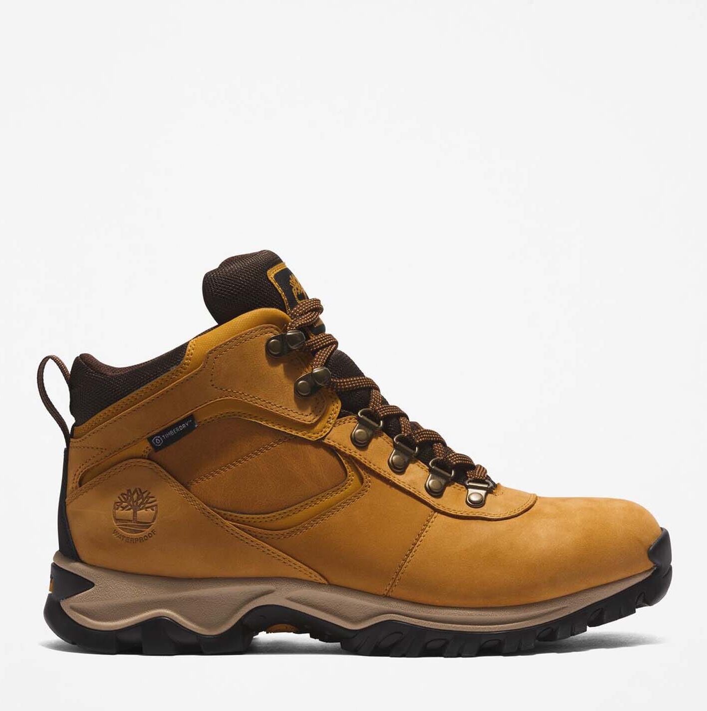 Timberland Mens Mt Maddsen Mid Waterproof Hiking Boots In Wheat - Natural Leather - Size Uk 8.5