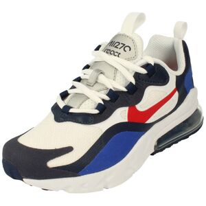 Nike Kids Unisex Air Max 270 React Gs White Trainers - Size Uk 3.5