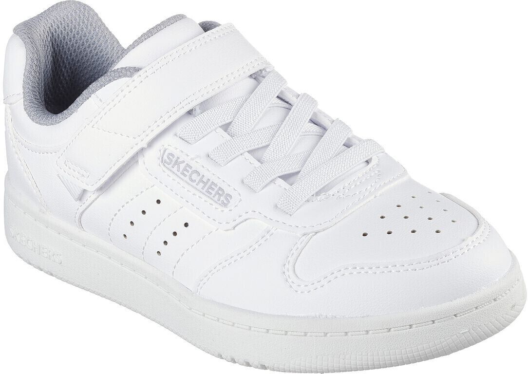 Skechers Boys Quick Street Trainers Junior Shoes White 405638l - Size Uk 11 Kids