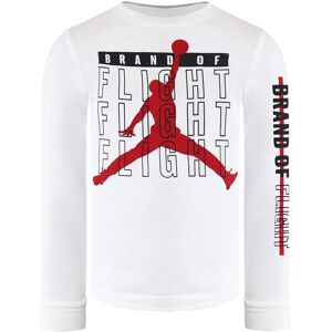 Nike Kids Unisex Air Jordan Long Sleeve Crew Neck White Top Db7036 100 - Size 18-24m