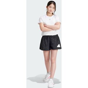 Adidas Sportswear Kids Unisex Future Icons Big Logo Shorts - Black Cotton - Size 13-14y