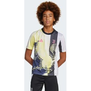 Adidas Performance Kids Unisex Juventus 24/25 Pre-Match Jersey - Off-White Recycled Material - Size 7-8y
