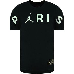 Nike Childrens Unisex Jordan X Paris Saint-Germain Header Kids Black T-Shirt - Black/white Cotton - Size Small Nike Childrens Unisex Jordan X Paris Saint-Germain Header Kids Black T-Shirt - Black/white Cotton - Size Small