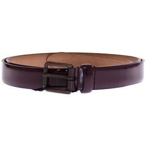 Dolce & Gabbana Womens Purple Leather Logo Cintura Gurtel Belt - Size 75 Cm