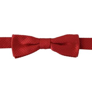 Dolce & Gabbana Mens Red 100% Silk Adjustable Neck Papillon Tie - One Size