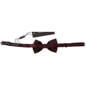 Dolce & Gabbana Mens Silk Polka Dot Adjustable Neck Bow Tie - Brown - One Size