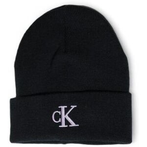 Calvin Klein Jeans Womens Ck Logo Beanie Hat - Black - One Size