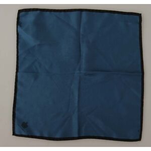 Dolce & Gabbana Mens Black Blue Dg Crown Printed Square Handkerchief Scarf Silk - One Size