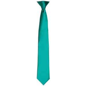 Premier Colours Mens Satin Clip Tie (Emerald) - One Size Premier Colours Mens Satin Clip Tie (Emerald) - One Size
