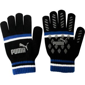 Puma Cat Magic Big Logo Winter Mens Gloves Black Blue 041678 01 Textile - Size Medium Puma Cat Magic Big Logo Winter Mens Gloves Black Blue 041678 01 Textile - Size Medium