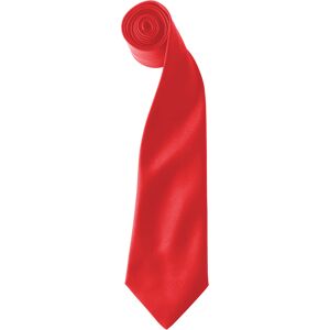 Premier Colours Mens Satin Clip Tie (Pack Of 2) (Strawberry Red) - One Size Premier Colours Mens Satin Clip Tie (Pack Of 2) (Strawberry Red) - One Size