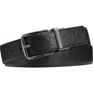 Coach Mens Wide Harness Cts Reversible Belt In Signature Leather - Black - One Size Coach Mens Wide Harness Cts Reversible Belt In Signature Leather - Black - One Size