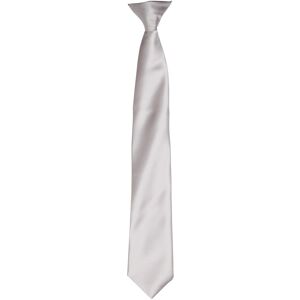 Premier Colours Mens Satin Clip Tie (Silver Grey) - One Size Premier Colours Mens Satin Clip Tie (Silver Grey) - One Size