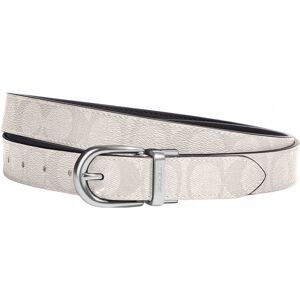 Coach Womens 25mm Cut To Size Classic Signature Pvc Belt - White - One Size Coach Womens 25mm Cut To Size Classic Signature Pvc Belt - White - One Size