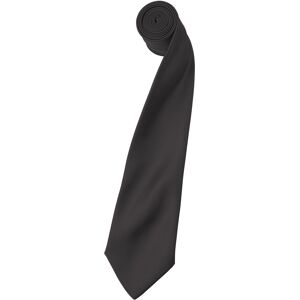 Premier Mens Plain Satin Tie (Narrow Blade) (Pack Of 2) (Dark Grey) - One Size Premier Mens Plain Satin Tie (Narrow Blade) (Pack Of 2) (Dark Grey) - One Size