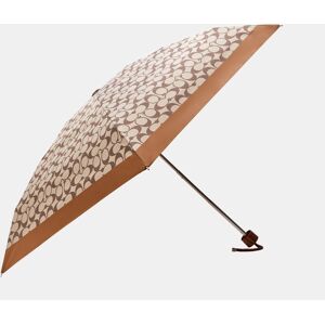 Coach Womens Uv Signature Mini Umbrella - Beige - One Size Coach Womens Uv Signature Mini Umbrella - Beige - One Size