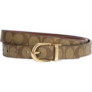Coach Womens 25mm Cut To Size Classic Signature Pvc Belt - Beige - One Size Coach Womens 25mm Cut To Size Classic Signature Pvc Belt - Beige - One Size