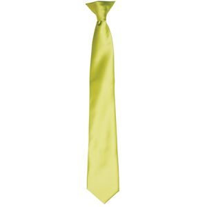 Premier Colours Mens Satin Clip Tie (Lime) - Green - One Size Premier Colours Mens Satin Clip Tie (Lime) - Green - One Size