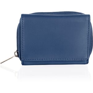 Woodland Leathers Womens Genuine Smooth Leather Compact Organiser Purse Wallet By - Navy - One Size Woodland Leathers Womens Genuine Smooth Leather Compact Organiser Purse Wallet By - Navy - One Size