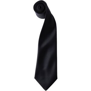 Premier Colours Mens Satin Clip Tie (Pack Of 2) (Black) - One Size Premier Colours Mens Satin Clip Tie (Pack Of 2) (Black) - One Size