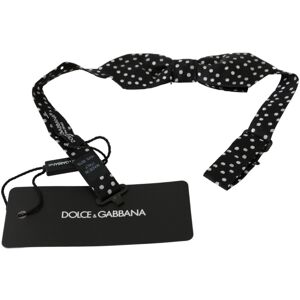 Dolce & Gabbana Black Polka Dots Mens Necktie Papillon 100% Silk Bow Tie - One Size Dolce & Gabbana Black Polka Dots Mens Necktie Papillon 100% Silk Bow Tie - One Size
