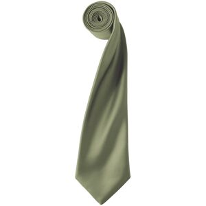 Premier Unisex Adult Colours Satin Tie (Olive) - One Size Premier Unisex Adult Colours Satin Tie (Olive) - One Size