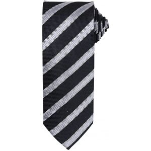 Premier Mens Waffle Stripe Formal Business Tie (Pack Of 2) (Black/dark Grey) - One Size Premier Mens Waffle Stripe Formal Business Tie (Pack Of 2) (Black/dark Grey) - One Size