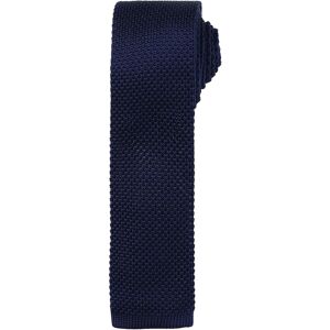 Premier Unisex Adult Slim Knitted Tie (Navy) - One Size Premier Unisex Adult Slim Knitted Tie (Navy) - One Size