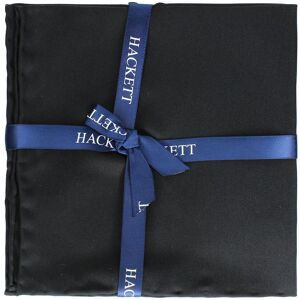 Hackett London Plain Satin Mens Black Hank Handkerchiefs - One Size Hackett London Plain Satin Mens Black Hank Handkerchiefs - One Size