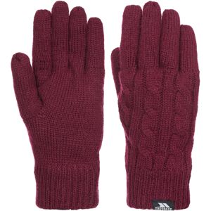 Trespass Womens/ladies Sutella Knitted Gloves - Burgundy - Size Large Trespass Womens/ladies Sutella Knitted Gloves - Burgundy - Size Large