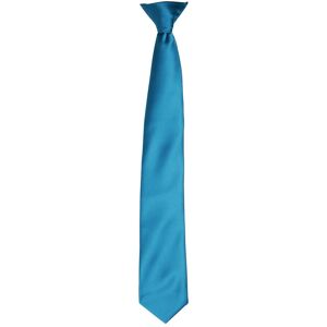 Premier Colours Mens Satin Clip Tie (Teal) - One Size Premier Colours Mens Satin Clip Tie (Teal) - One Size