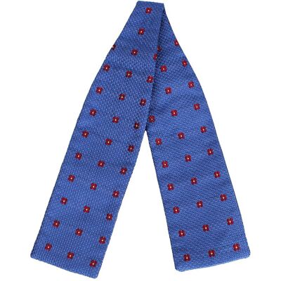 Hackett London Grenadine Silk Neat Mens Sky Printed Ties - Blue - One Size Hackett London Grenadine Silk Neat Mens Sky Printed Ties - Blue - One Size
