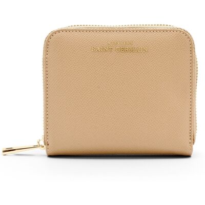 Ateliers Saint Germain Womens Zipped Coin Purse - Nude Leather - One Size Ateliers Saint Germain Womens Zipped Coin Purse - Nude Leather - One Size