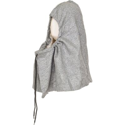 Buff Hood With Drawstring Collar Made Of Lightweight Fabric 58500 Unisex - Grey Cotton - One Size Buff Hood With Drawstring Collar Made Of Lightweight Fabric 58500 Unisex - Grey Cotton - One Size