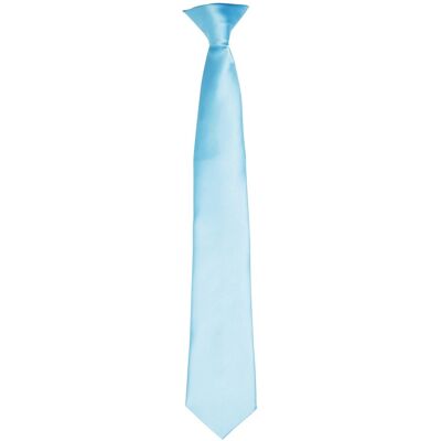 Premier Colours Mens Satin Clip Tie (Turquoise) - One Size Premier Colours Mens Satin Clip Tie (Turquoise) - One Size