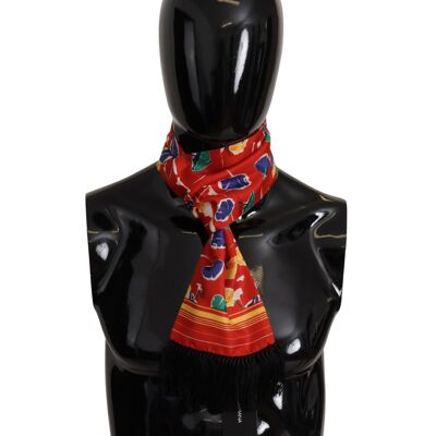 Dolce & Gabbana Multicolor Dg Umbrellas Print Shawl Fringe Mens Scarf - Multicolour Silk - One Size Dolce & Gabbana Multicolor Dg Umbrellas Print Shawl Fringe Mens Scarf - Multicolour Silk - One Size