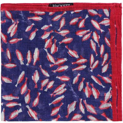 Hackett London Linen Printed Koi Fish Mens Navy/red Hank Handkerchiefs - Multicolour - One Size Hackett London Linen Printed Koi Fish Mens Navy/red Hank Handkerchiefs - Multicolour - One Size