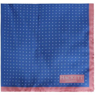 Hackett London Printed Quad Mens Blue/pink Hank Handkerchiefs - One Size Hackett London Printed Quad Mens Blue/pink Hank Handkerchiefs - One Size