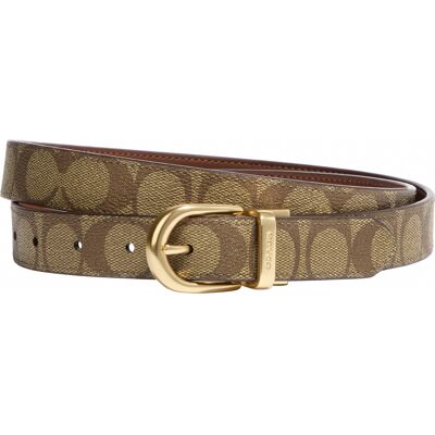 Coach Womens 25mm Cut To Size Classic Signature Pvc Belt - Beige - One Size Coach Womens 25mm Cut To Size Classic Signature Pvc Belt - Beige - One Size