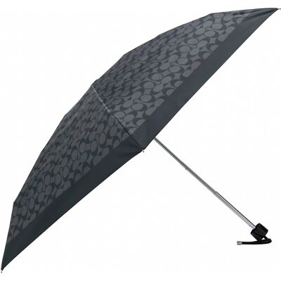Coach Womens Uv Signature Mini Umbrella - Grey - One Size Coach Womens Uv Signature Mini Umbrella - Grey - One Size