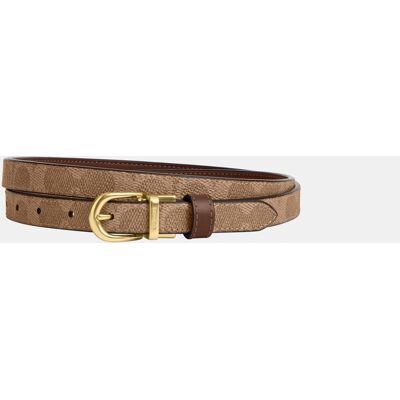 Coach Womens 18mm Cut To Size Classic Signature Pvc Belt - Dark Brown - One Size Coach Womens 18mm Cut To Size Classic Signature Pvc Belt - Dark Brown - One Size