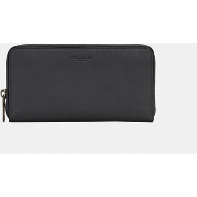 Coach Mens Accordion Wallet In Sport Calf - Black Leather - One Size Coach Mens Accordion Wallet In Sport Calf - Black Leather - One Size