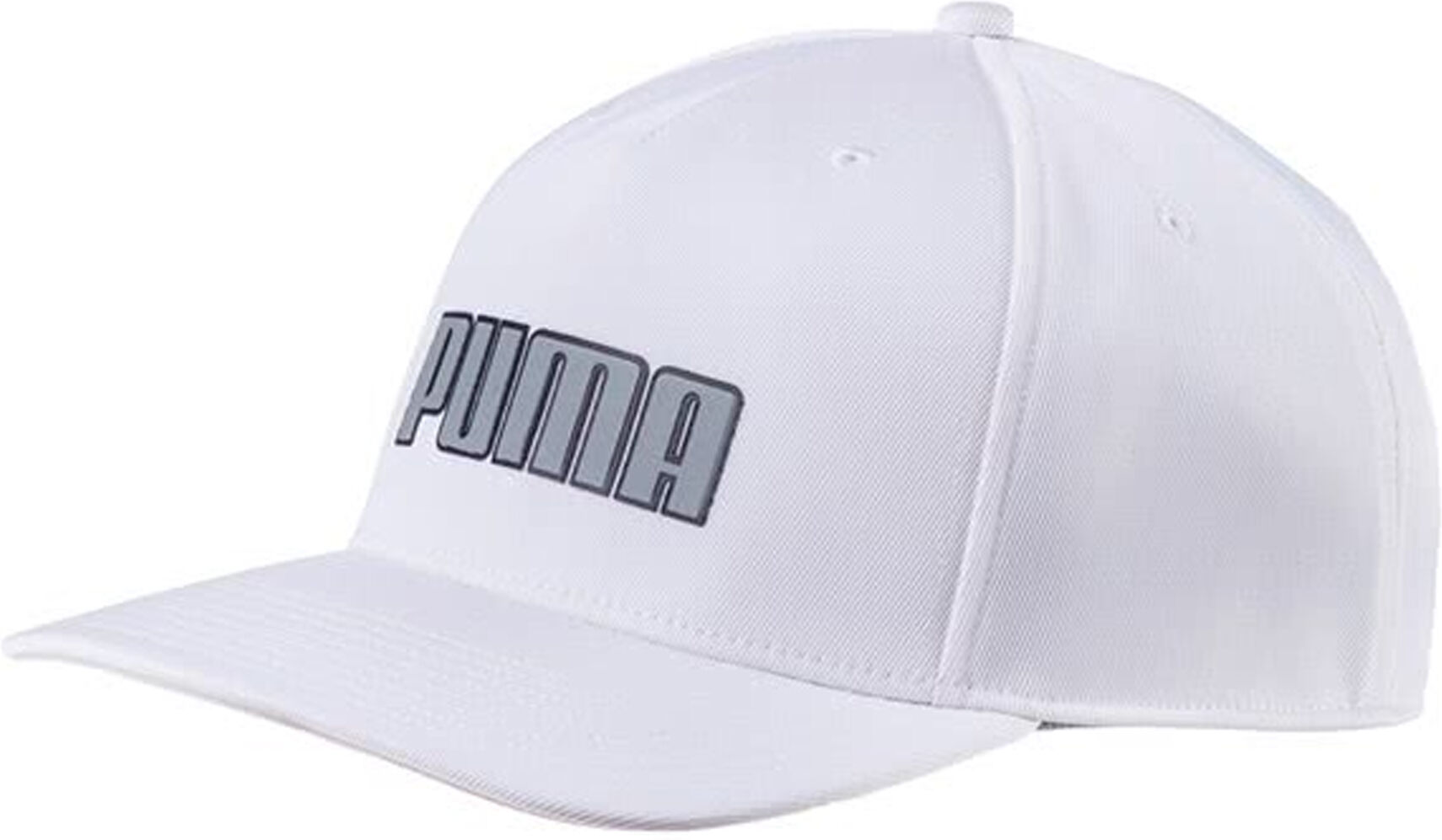 Puma Mens Drycell Go Time Flex Snapback Adjustable Unisex White Hat 021430 01 - One Size